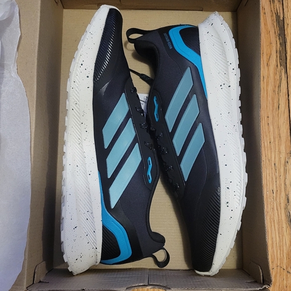 adidas Black and Blue Sneakers - Picture 1 of 4
